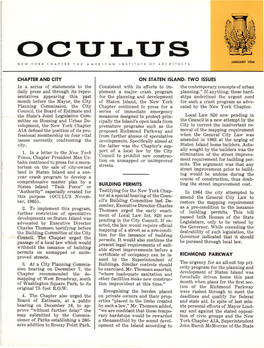Oculus January 1966 New York Chapter the American Institute of Architects