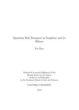 Quantum Hall Transport in Graphene and Its Bilayer