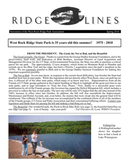 West Rock Ridge State Park Is 35 Years Old This Summer! 1975 - 2010