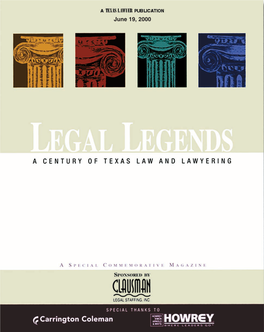 Texas Lawyer Legal Legends