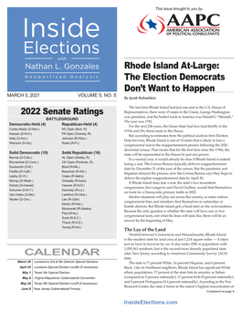 CALENDAR Rhode Island At-Large: the Election Democrats Don't Want