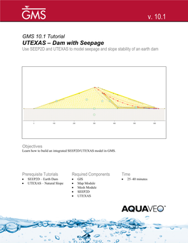 GMS 10.1 Tutorial UTEXAS – Dam with Seepage Use SEEP2D and UTEXAS to Model Seepage and Slope Stability of an Earth Dam