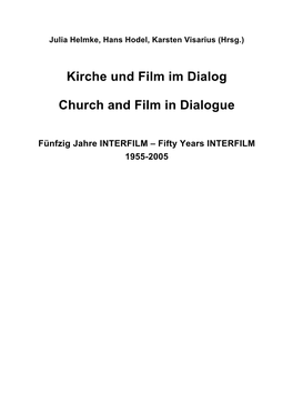 Kirche Und Film Im Dialog Church and Film in Dialogue