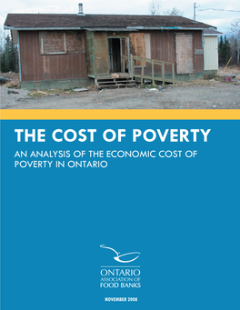 Analysis of the Economic Cost of Poverty in Ontario