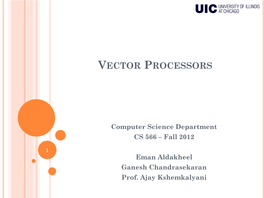 Vector Processors