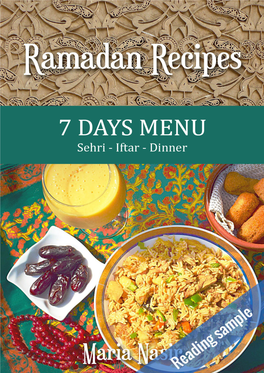 Ramadan Recipes: 7 Days Menu (Reading Sample)
