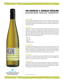 2016 Charles & Charles Riesling