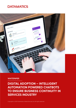 Digital Adoption – Intelligent Automation Powered Chatbots to Ensure Business Continuity in Services Industry
