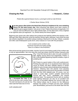 Chasing the Pole — Howard L. Cohen