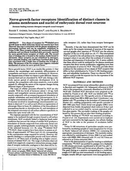 Nerve Growth Factor Receptors