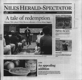 A Tale of Redemption GO/FALL THEATER PREVIEW Former NBA Player Chris Herren Tells Story of Drug Abuse.Page 6