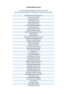 Corpo Tecnico SENAI Mai-2020