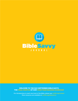 The May-September Bible Savvy, the Final Months of Our Four-Year Reading Schedule!