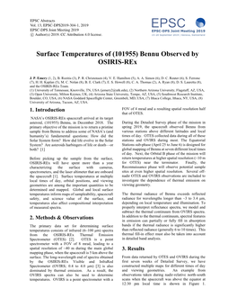 Surface Temperatures of (101955) Bennu Observed by OSIRIS-Rex