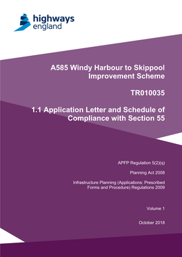 Application Letter and Section 55 Checklist