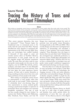 Tracing the History of Trans and Gender Variant Filmmakers