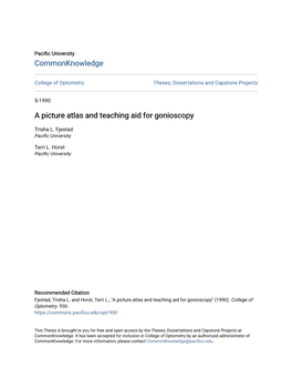 A Picture Atlas and Teaching Aid for Gonioscopy