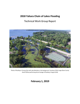 2018 Yahara Chain of Lakes Flooding Technical Work Group Report