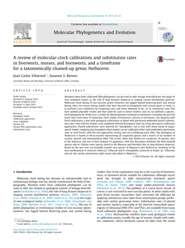 A Review of Molecular-Clock Calibrations and Substitution Rates In