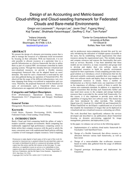 Design of an Accounting and Metric-Based Cloud-Shifting