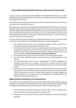 BS-CFA Centre Registration Process