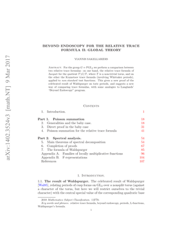 Beyond Endoscopy for the Relative Trace Formula II: Global Theory