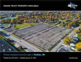Prime Industrial Land for Sale in Pontiac, MI