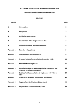 Nocton and Potterhanworth Neighbourhood Plan