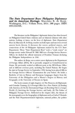 The State Department Boys: Philippine Diplomacy and Its American Heritage