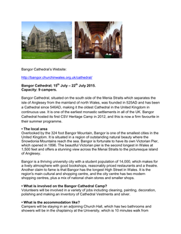 Bangor Cathedral's Website