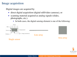 ELEC 7450 - Digital Image Processing Image Acquisition