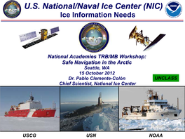 U.S. National/Naval Ice Center (NIC) Ice Information Needs