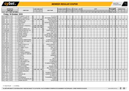 Midweek Regular Coupon 15/10/2019 09:43 1 / 6