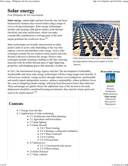 Solar Energy - Wikipedia, the Free Encyclopedia