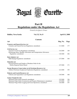 NS Royal Gazette Part II