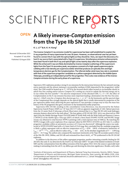 A Likely Inverse-Compton Emission from the Type Iib SN 2013Df K