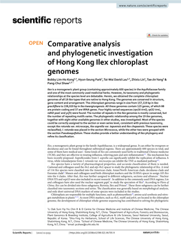 Comparative Analysis and Phylogenetic Investigation of Hong