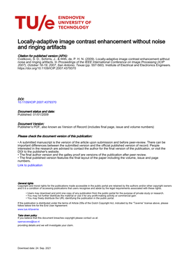 Locally-Adaptive Image Contrast Enhancement Without Noise and Ringing Artifacts