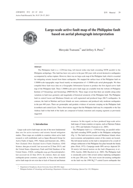 Large-Scale Active Fault Map of the Philippine Fault Based on Aerial Photograph Interpretation