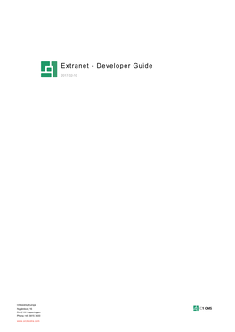 Extranet Developer Guide