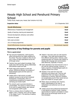 Ofsted Report