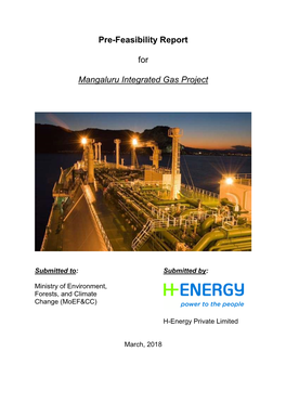 Pre-Feasibility Report for Mangaluru Integrated Gas Project 2