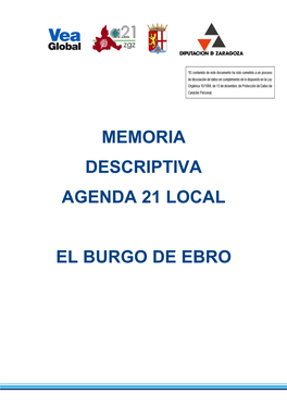 Memoria Descriptiva Agenda 21 Local El Burgo De Ebro