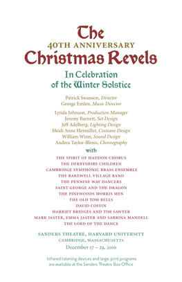 Christmas Revels in Celebration of the Winter Solstice