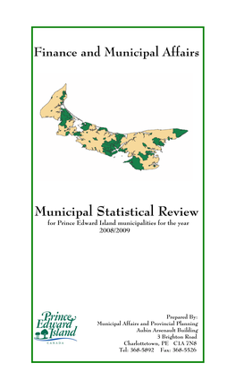 Municipal Statistical Review for Prince Edward Island Municipalities for the Year