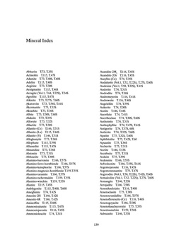 Mineral Index