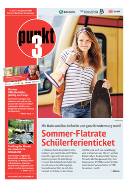 Sommer-Flatrate Schülerferienticket