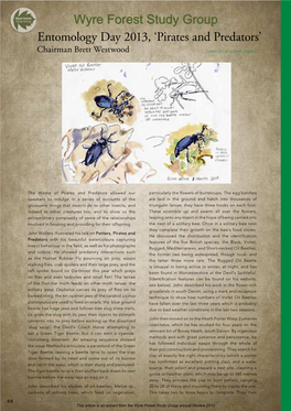 Entomology Day 2013, 'Pirates and Predators' Wyre Forest Study Group
