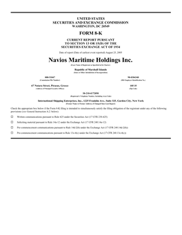 Navios Maritime Holdings Inc