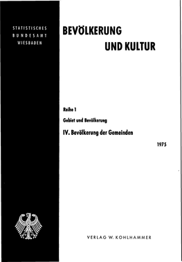 Bevölkerung Und Kultur